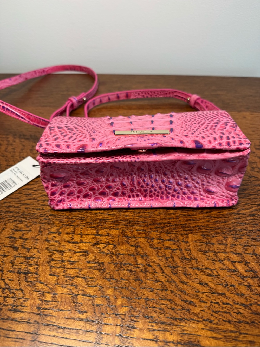 NWT Brahmin Minuette Crossbody in Phlox Pink Melbourne w/Dust Bag - Picture 7 of 11